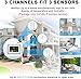 Tohsssik Wireless Indoor Outdoor Thermometer Hygrometer, Color Screen, Weather Forecast, Alarm Clock, Temperature Alarm, Adjustable Brightness (1 Sensor)