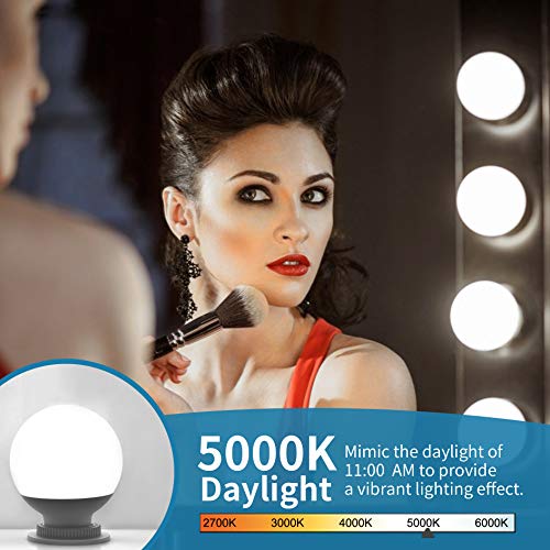 Vanity Light Bulb 5000K Daylight 8 Pack G25 LED Globe Light Bulb for Bathroom Vanity Mirror Decorative,E26 Medium Base,Hansang 5W 60W Incandescent Equivalent,500LM,Non-dimmable