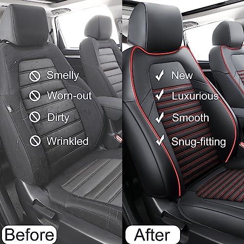 Lingvido Custom Fit Honda Crv Car Seat Covers, Full Set Honda Crv Seat Covers With Waterproof Faux Leather Honda Cr-V Crv Accessories 2017 2018 2019 2020 2021 2022 2023(Not For Hybrid) #TOP2