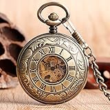 Exquisite Verarbeitung: Die Taschenuhr ist in hervorragender Gravur erhältlich. Schwarzes Finish und schöne Detailgenauigkeit. Rostbeständigkeit und kein Ausbleichen nach längerem Gebrauch.