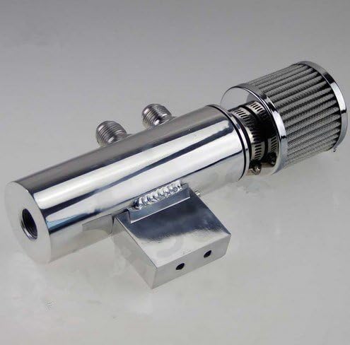 GOWE BREATHER TANK STREET KIT for Power Driven OIL CATCH CAN/BREATHER TANK STREET KIT W/HOSES VTEC BLACK