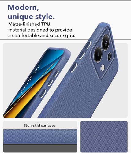 Image of Jkobi Back Cover Case for Poco X6 5G (Liquid Silicone | Side Grip | Camera Protection)