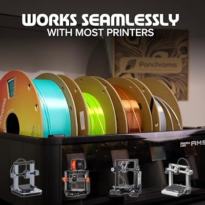 Polymaker Panchroma PLA Black 3D Printer Filament, 1.75mm, 1kg Spool, Easy to Print, High Speed Printing, Tangle Free, AMS Compatible, Perfect for Toys, Decor, Miniatures, Models & Cosplay