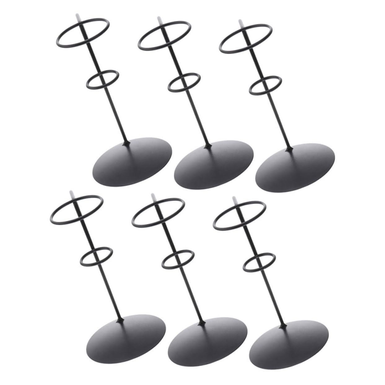 GRIRIW 6pcs Iron Art Ice Cone Stand for Desktop Cone Holder Ice Holder for Parties Bakery