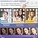 M MIVONDA Vanity Mirror with Lights, Lighted Makeup Hollywood Mirror with Dimmable 3 Color Lights LED Bulbs for Desk and Wall, Mirrors with Plug-in and USB Charger for Bedroom