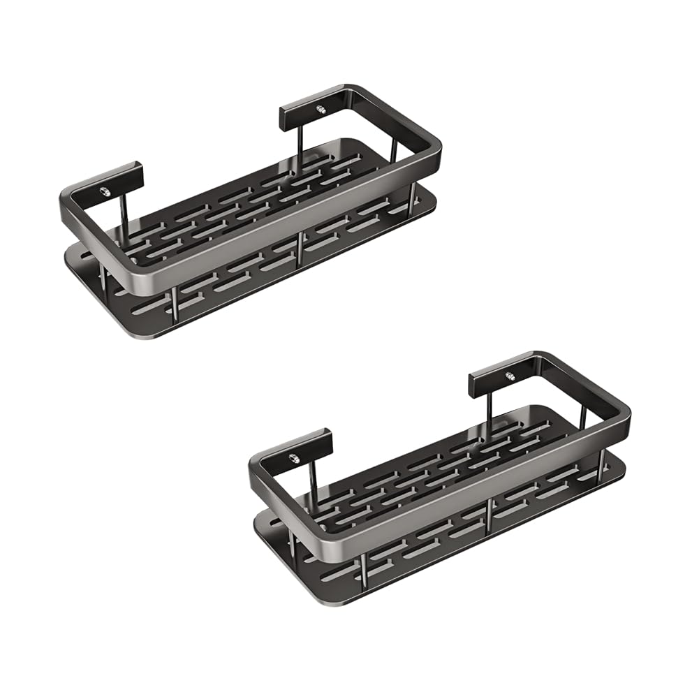 CTRLZS Bathroom Shelf Triangular Shelf Punch-Free Corner Shelf Suction Cup Tripod 2 Pcs