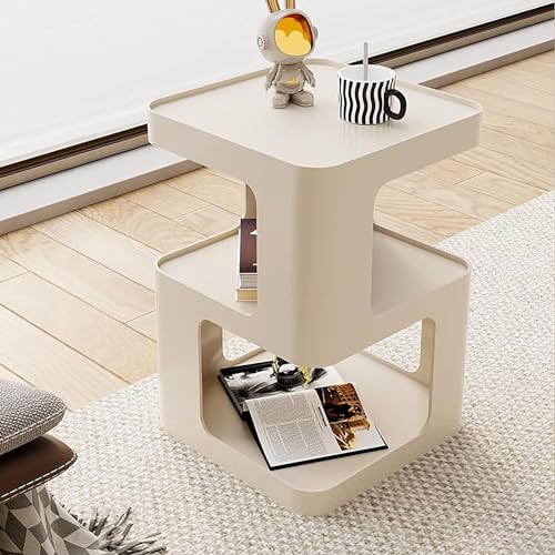 JFUNANQH Cómoda Estrecha Beige mesita de Noche Moderna mesita de Noche Sala de Estar Dormitorio sofá Mesa Auxiliar mesas auxiliares mesita de Noche de 40 cm Armario Simple y único mesita de