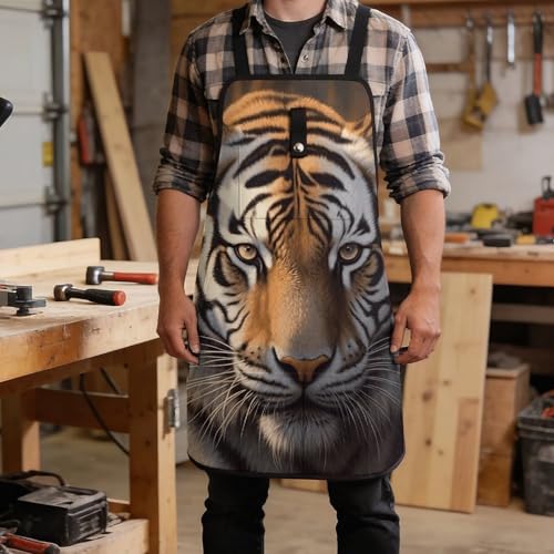 Delantal de trabajo Tiger Tool con 8 bolsillos negro miniatura 5