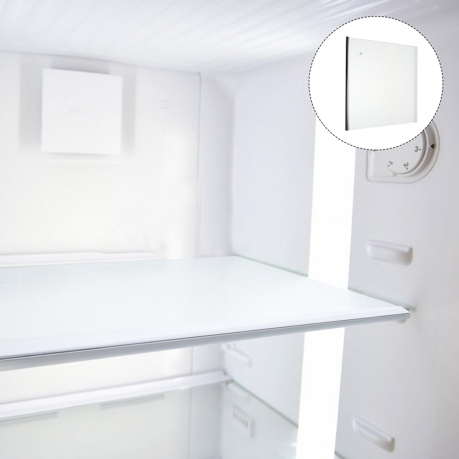 Estante de Almacenamiento para Refrigerador Vidrio Templado 300X290 MM y Borde Recubierto, Adecuado para Uso en Congelador Doméstico