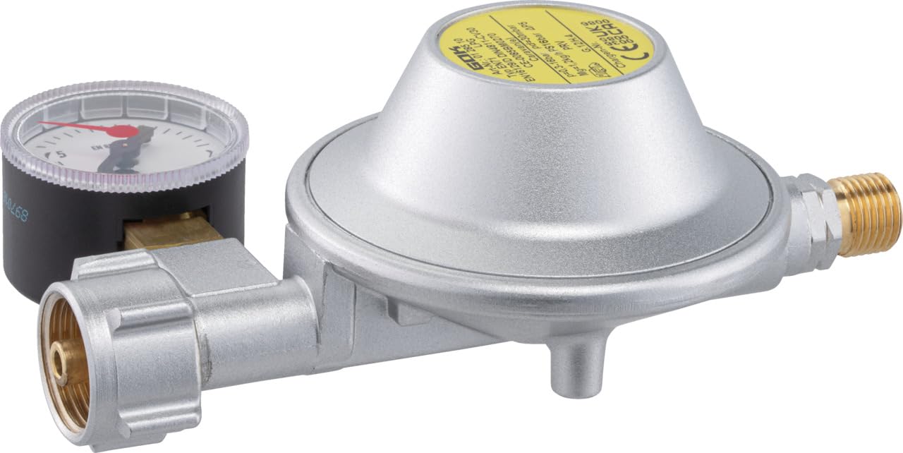 GOK Caravanregler 30 mbar 1,2 kg/h mit Manometer