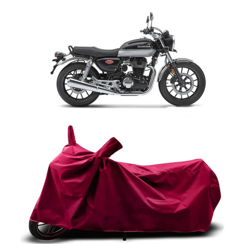 Image of DUFFEL-Two Wheeler Bike Body Cover Compatible for Hness Cb350 Heat Protectio /UV-Rays /Birds Dropping /DustProof /Waterproof Indoor Outdoor and Parking Full Body Protection All Variants [MAHROON]