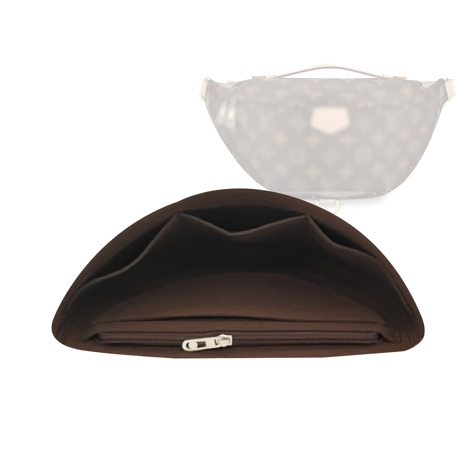 Purse Organizer for Waistpack Inner Lining Sleeve Bag Storage Bag Insert Y067-coffee