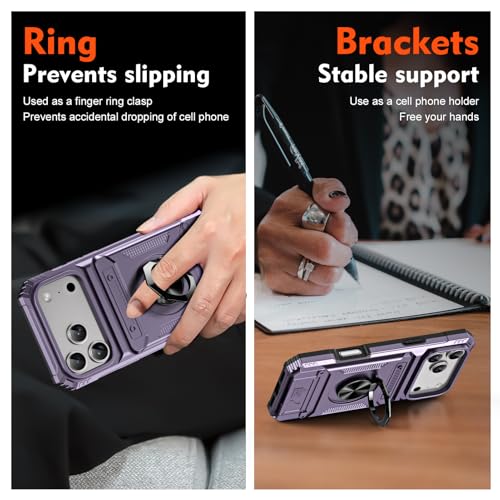 Coque magnétique pour iPhone 2025 Pro Max antichoc avec béquille 360° - 7