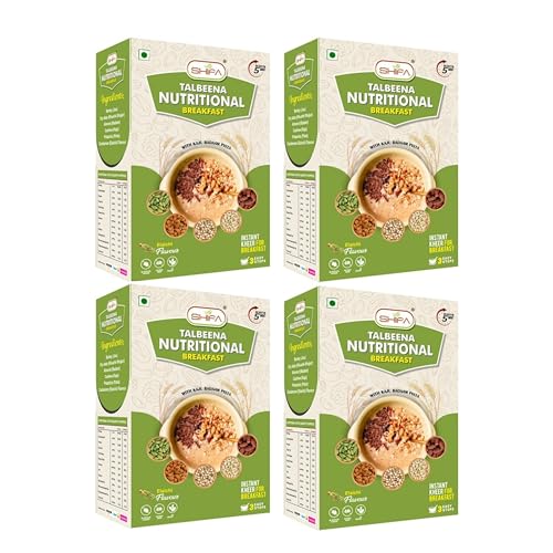 Image of Shifa Talbeena Nutritional Breakfast Elaichi Flavor with Kaju, Pista and Badam | Instant Healthy Kheer Mix with Barley, Dry Fruits | High Fiber, No Preservatives | 100% Natural | Ready in 5 Mins | 250g (Pack of 4)