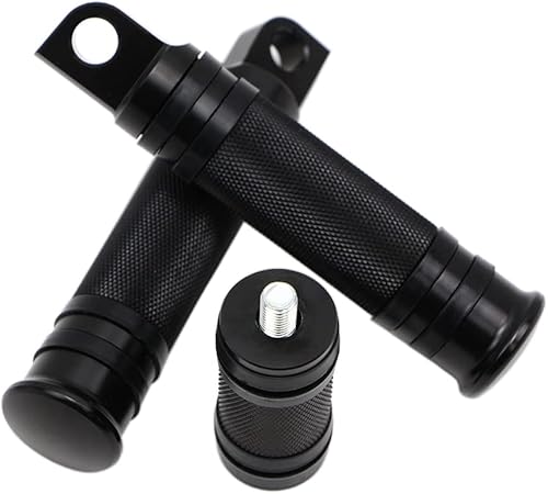 Miniatura 7 de Juego de clavijas de palanca de cambios para motocicleta y reposapiés moleteado compatible con Harley-Davidson Sportster Dyna Touring macho con