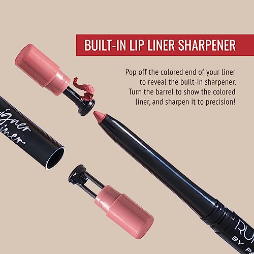 Runway Rogue Designer Liner Lip Pencil, Matte Light-Beige Lip Liner And Sharpener, Spotlight #TOP4