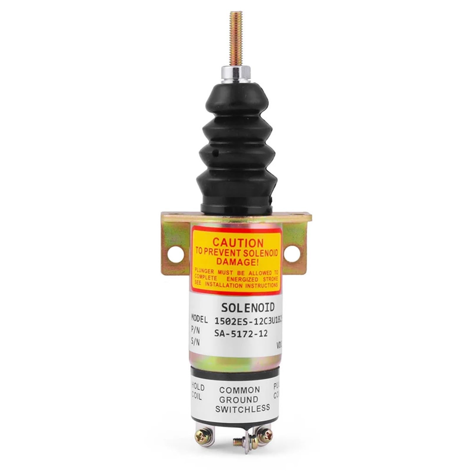 Solenoide de corte de combustible Solenoide de control del acelerador, válvula solenoide de corte de combustible de 12 V, 1502ES-12C3U1B2S1 SA-5172-12