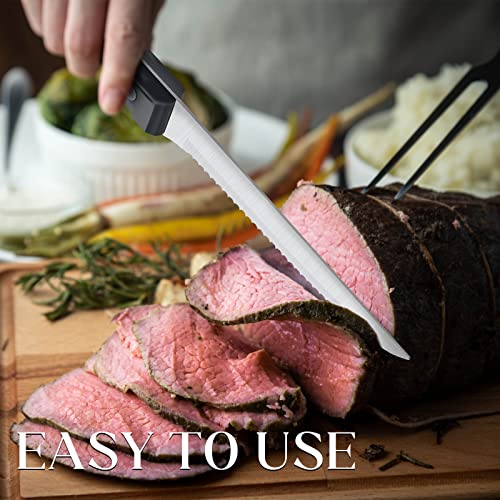 Therwen Set Of 50 Stainless Steel Steak Knives 9 Inch Serrated Edge Pointed Tip Steak Knives With Plastic Handle For Kitchen Gift #TOP3