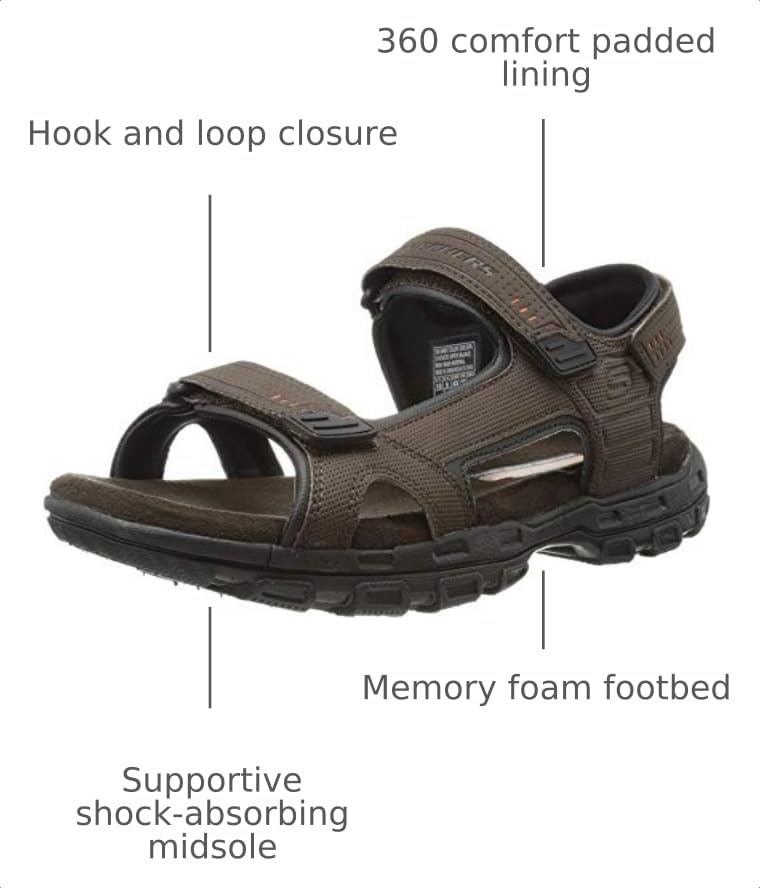 Image of Skechers Men's USA Garver - Louden Open Toe Sandal W /Strap Closure