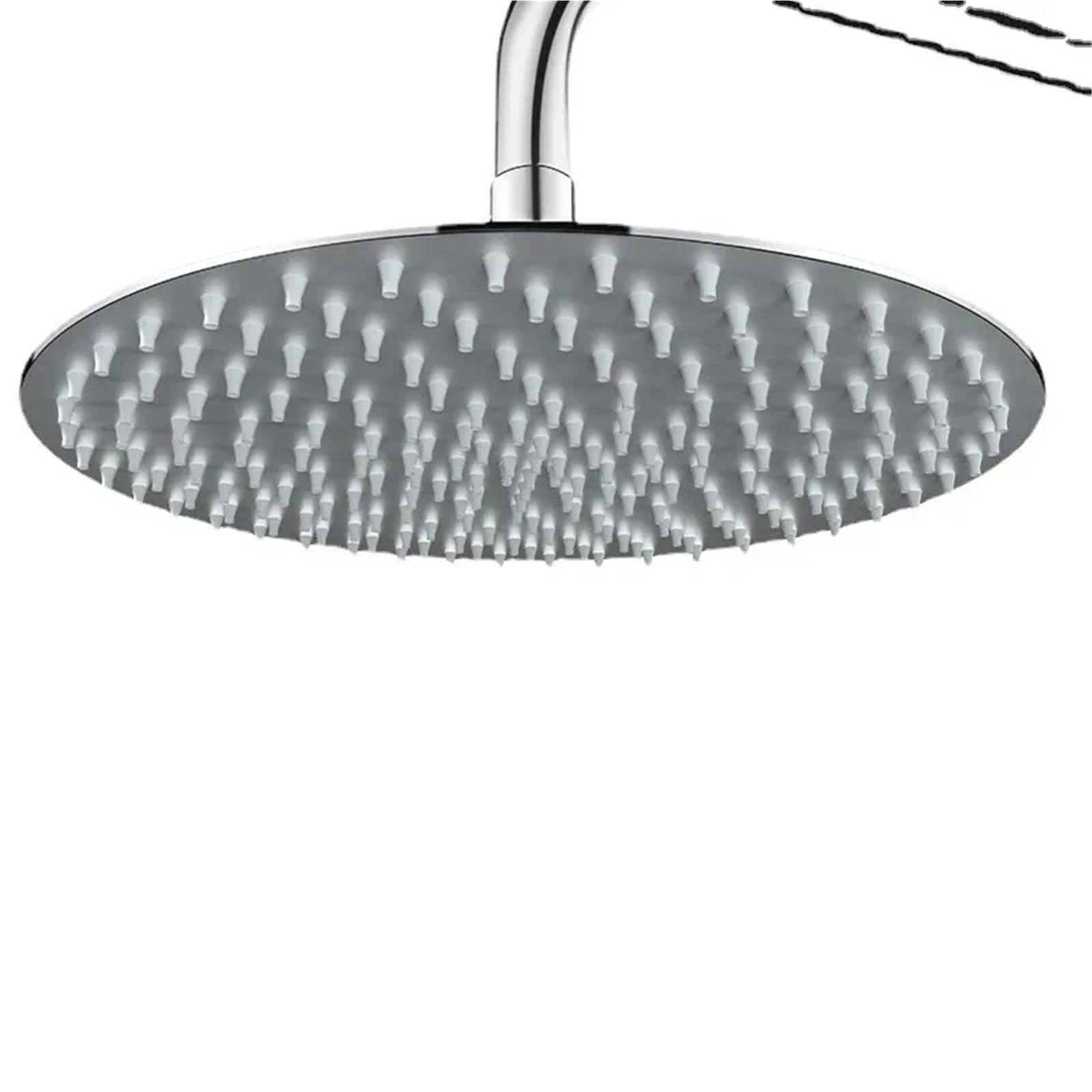 Soffione Doccia Soffioni doccia 10/8/6 pollici in acciaio inossidabile ultra sottile a cascata soffione a pioggia quadrato rotondo(Round,25cm)