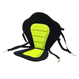 Asiento para Kayak - Canoa con Respaldo,Asiento Barco Respaldo Alto Ajustable Asiento Pesca Acolchado para Kayak, piragüismo, Deriva, Rafting