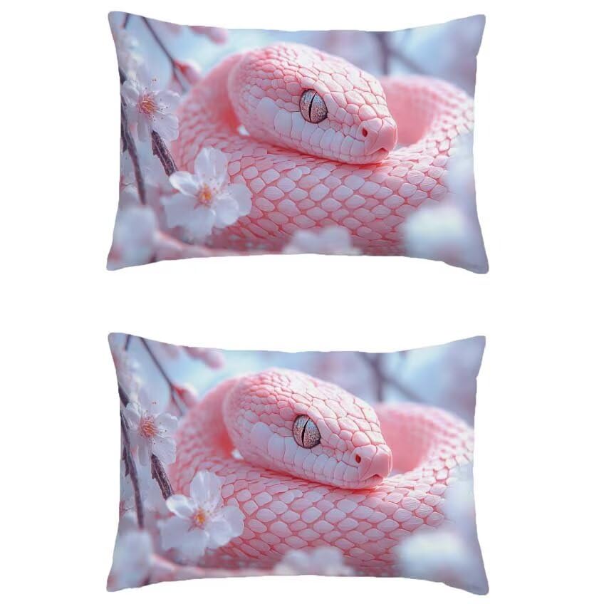 Housse de coussin 80x100cm rectangulaire lin impermeable rose pour taie oreiller exterieur maison