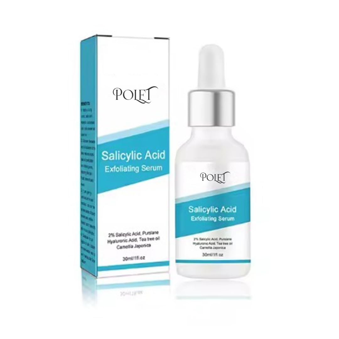 Polet 2% Salicylic Acid Serum For Acne, Blackhead & Open Pores | Shrink Pores, Gentle Exfoliating, Salicylic Acid for Anti Ance, Pimple, Spot, Blackhead |For Women & Men | 1 Fl Oz/30ml