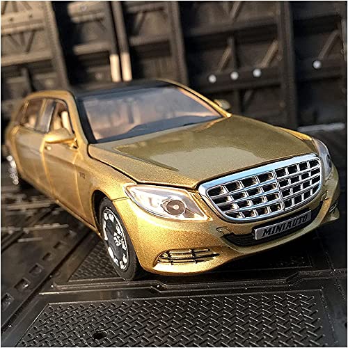 Image of DARVICE 1:24 Diecast Metal Car Model Maybeach Toy Cars For Kids Pull Back Openable Doors With Light Sound|Multicolor