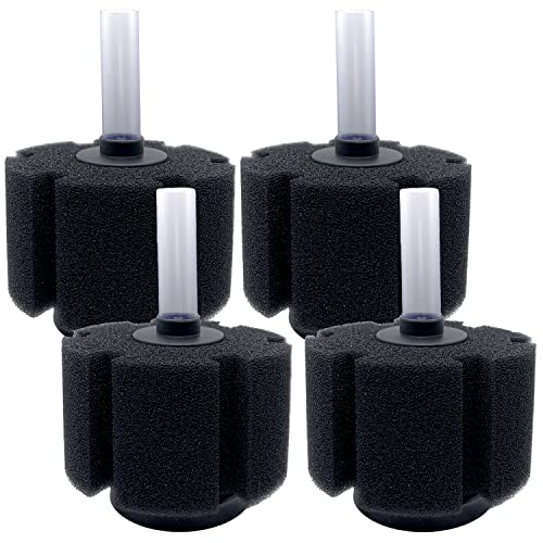 RedBeryl スポンジフィルター 水槽 投げ込み式 ろ過装置 XY-180 XY-280 XY-380 交換用 取替え 水草 シングル スポンジ フィルター (XY-280, 本体4個)