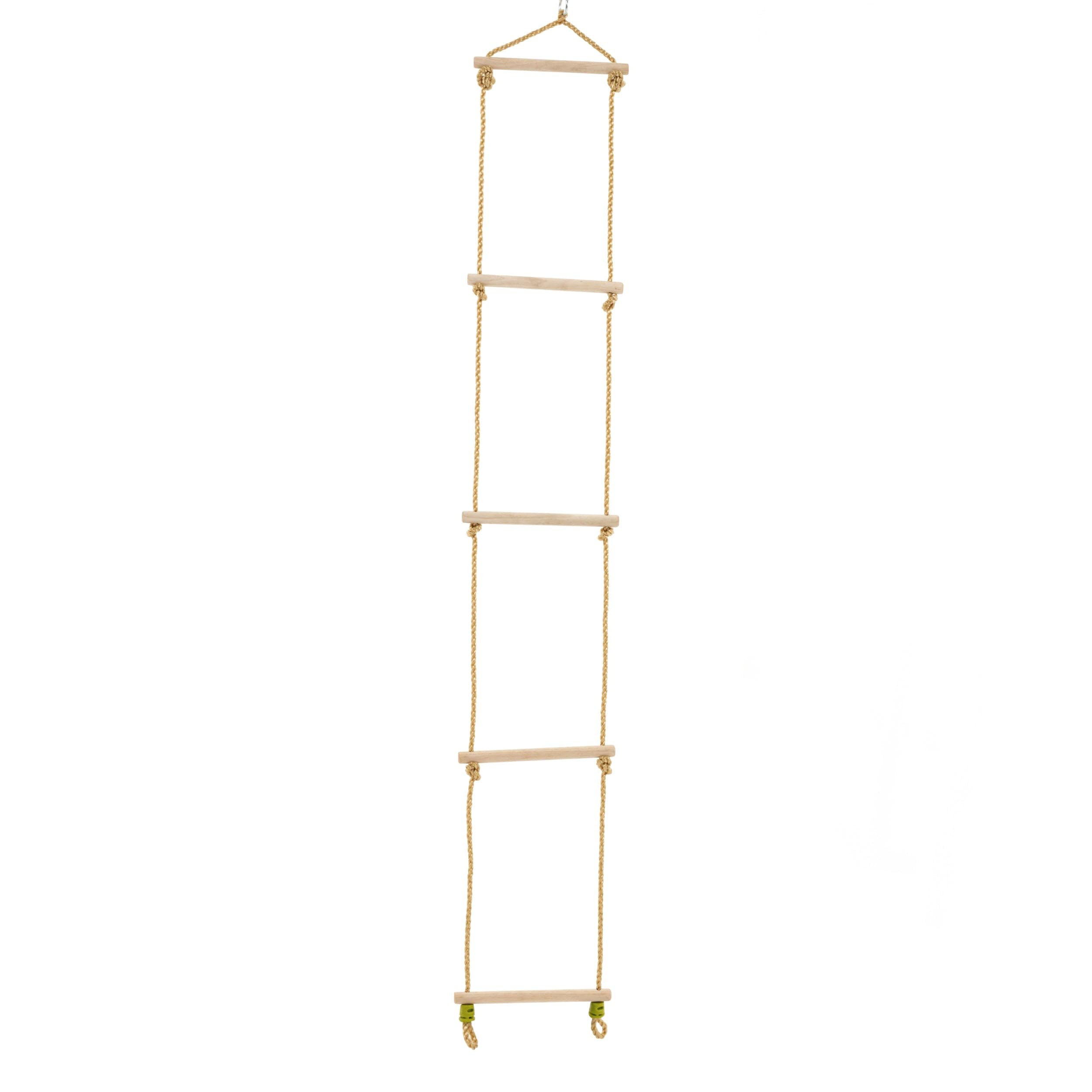 Échelle Corde 5 barreaux Bois pour portique h190-250cm