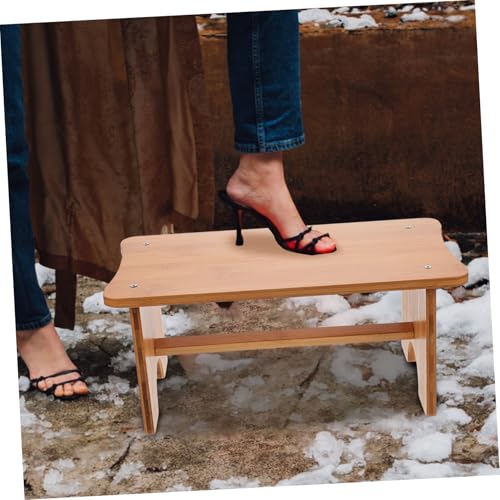 Tabouret marchepied antidérapant : solution bois anti-glisse de salon et bureau