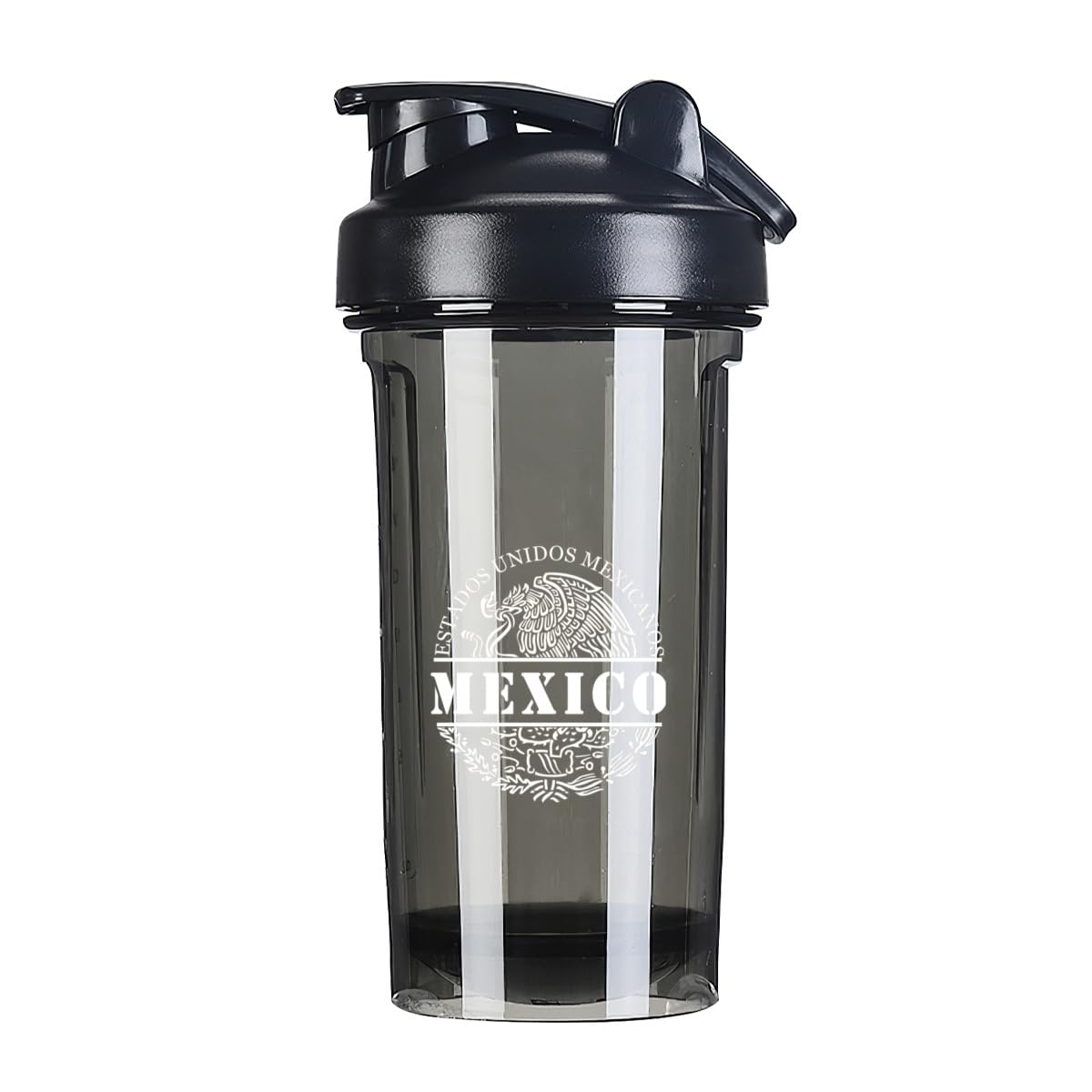 Mexican Mexico Flag 18 Ounce Shaker Cup,Fashion Theme Pattern Shaker Bottle Leak-proof Workout Shake Bottles 500ML/18 oz Perfect for Pre Workout Black 0