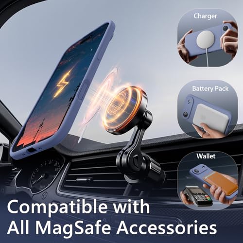 Image of FireNova Magnetic for iPhone Air Case, Compatible with MagSafe, [Integrated Silicone Camera Control Button] [Camera Protection] Microfiber Lining Phone Case for iPhone 17 Air, 6.5 inch, Lavender Gray
