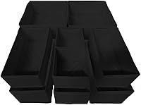 Vista 10 de Organizador de cajones, 12 cubos organizadores de aparador, organizador plegable de armario y divisores de almacenamiento de cajones para ropa, ropa