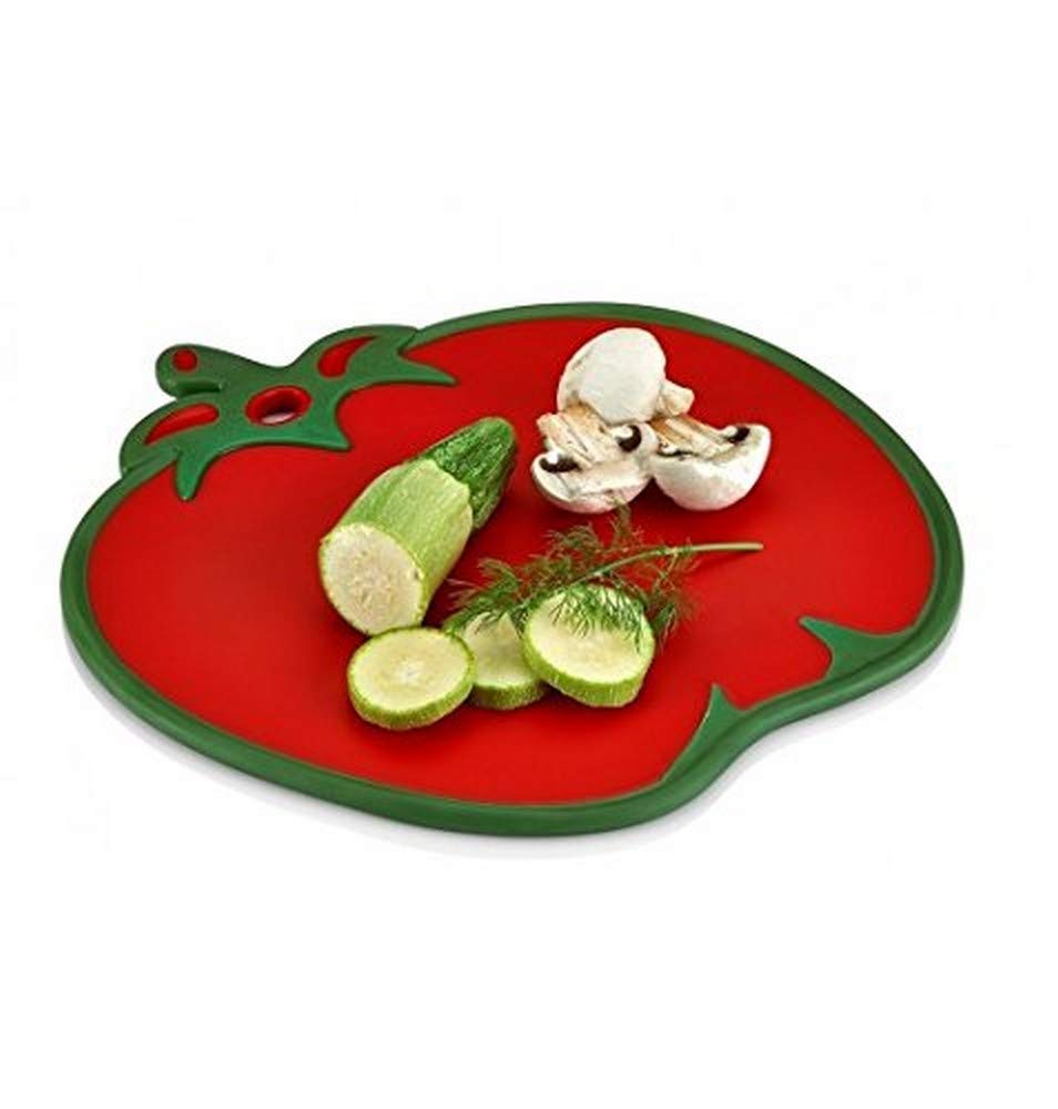MayaProfessional Tools 041350 Cutting Board Tomato Non-slip, Red, Green