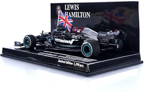 Miniatura 4 de Minichamps 410211144 1:43 Mercedes-AMG Petronas Formula One Team W12 E Performance-Hamilton-Winner British GP 2021 Coche miniatura coleccionable,