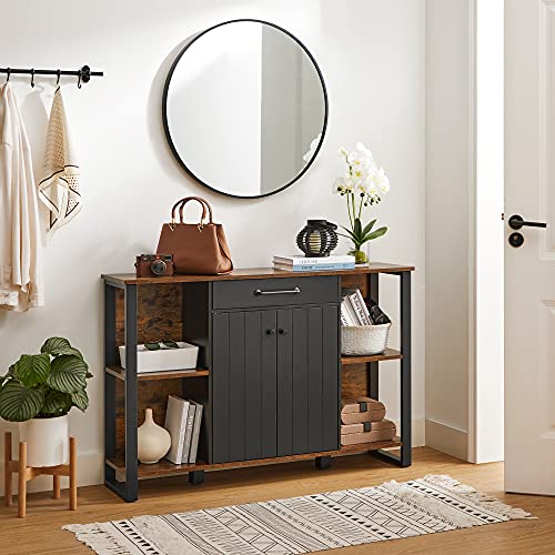 Vasagle Buffet Cabinet, Kitchen Sideboard, Storage Organizer With Drawer, Shelves, Door, For Living Room Hallway, Rustic Brown And Black Ulsc103B01 #TOP5