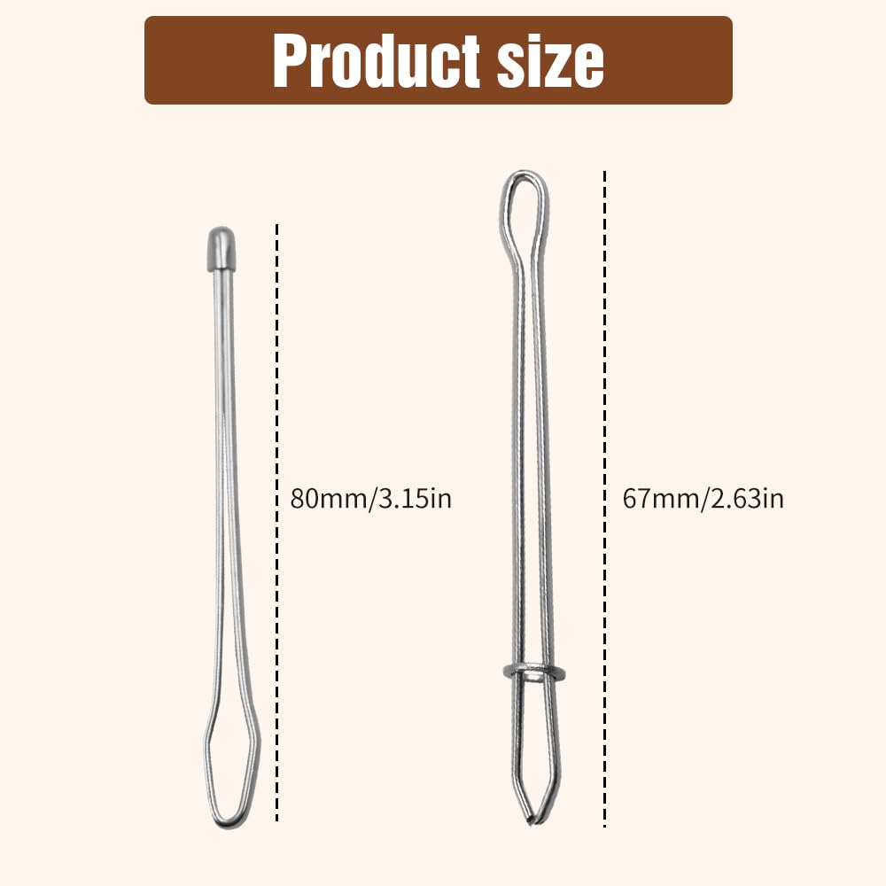 8 clips de enhebrador de cuerda, juego de herramientas de enhebrador de cordón, ganchos giratorios de metal fácil de tirar con pinza herramienta de costura para reemplazo de cordón para sudaderas,