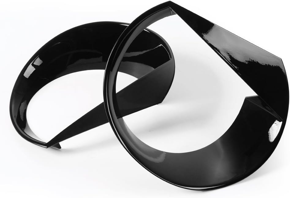 Angry Bird Front Headlight Bezels Trim Cover for Jeep Renegade 2015 2016 2017 2018 (Black)