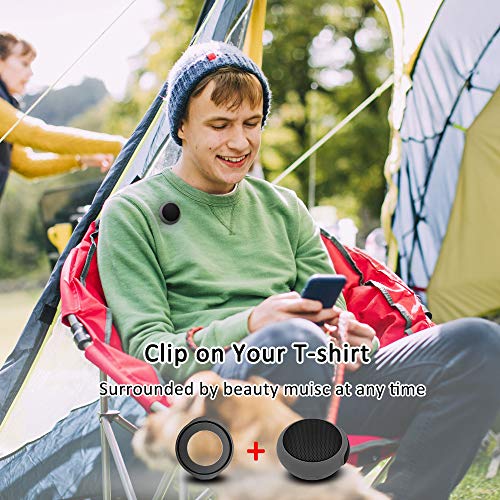 ANCwear Bluetooth Lautsprecher kabellos mit Bass, HD-Sound, tragbarer Lautsprecher eingebaut in Mic, 9.5 Std. Spielzeit, IPX6 wasserdicht, für Outdoor und Zuhause (schwarz) – Bild 5