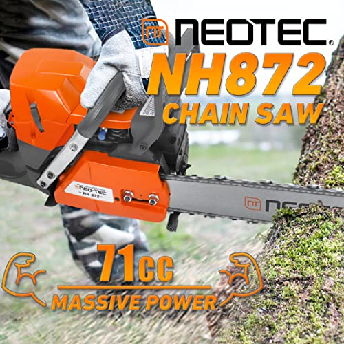 Neo-Tec Nh872 28 Inch Gas Chainsaw,71 Cc Gasoline Chain Saw Power Head,All Parts Compatible With Husqvarna 372Xp #TOP2