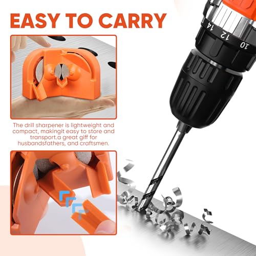 image for Seese Tool Multipurpose Drill Bit Sharpener Tool with 2 Grinding Wheel