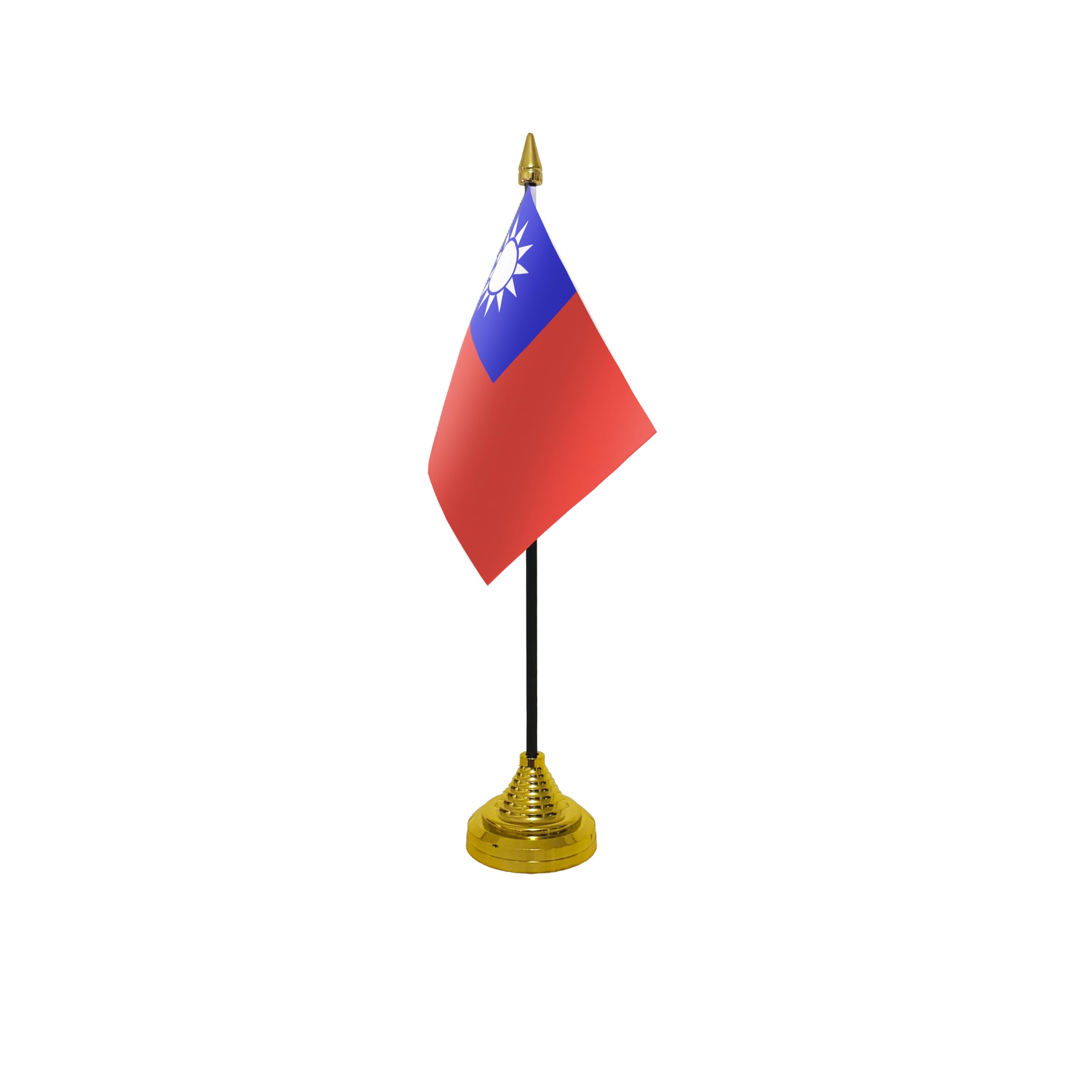 Flagtex Taiwan Small Table Flag With Gold Base