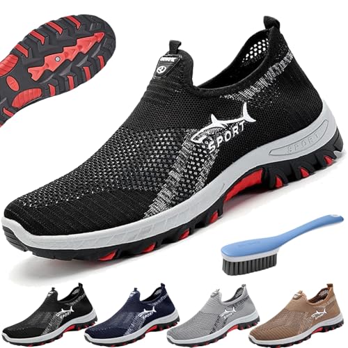 Jarv Cooling Comfort Sneaker, Soft Bottom Comfy Casual Anti-Slip Slip On Summer Breathable Walking Mesh Shoes Men