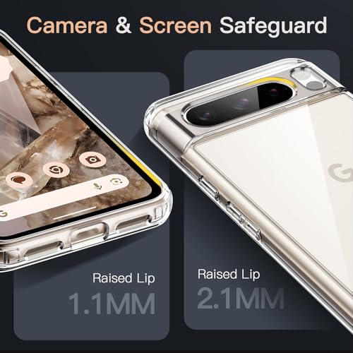 Image of JETech Case for Google Pixel 8 Pro, Anti-Yellowing, Clear