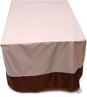 N / C Fundas a Prueba de Polvo para jardín, Patio, Lluvia, Nieve, Exterior Impermeable para Mesa y Silla, Comedor Rectangular Resistente con ventilación a Prueba de Viento