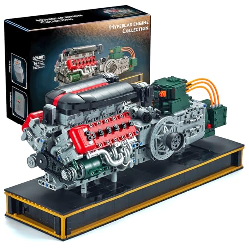 MOCBROPCS V12 Engine Model Kit that Runs, Build Your Own Mechanical Building Set with Battery Box...