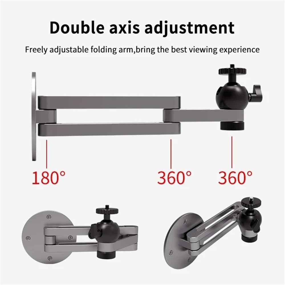 Supports de support pour projecteur Support de projecteur robuste en alliage d'aluminium, support mural for trou de vis universel de 1/4 pouces, capacité de chargement de 10Kg Prise en charge du proje