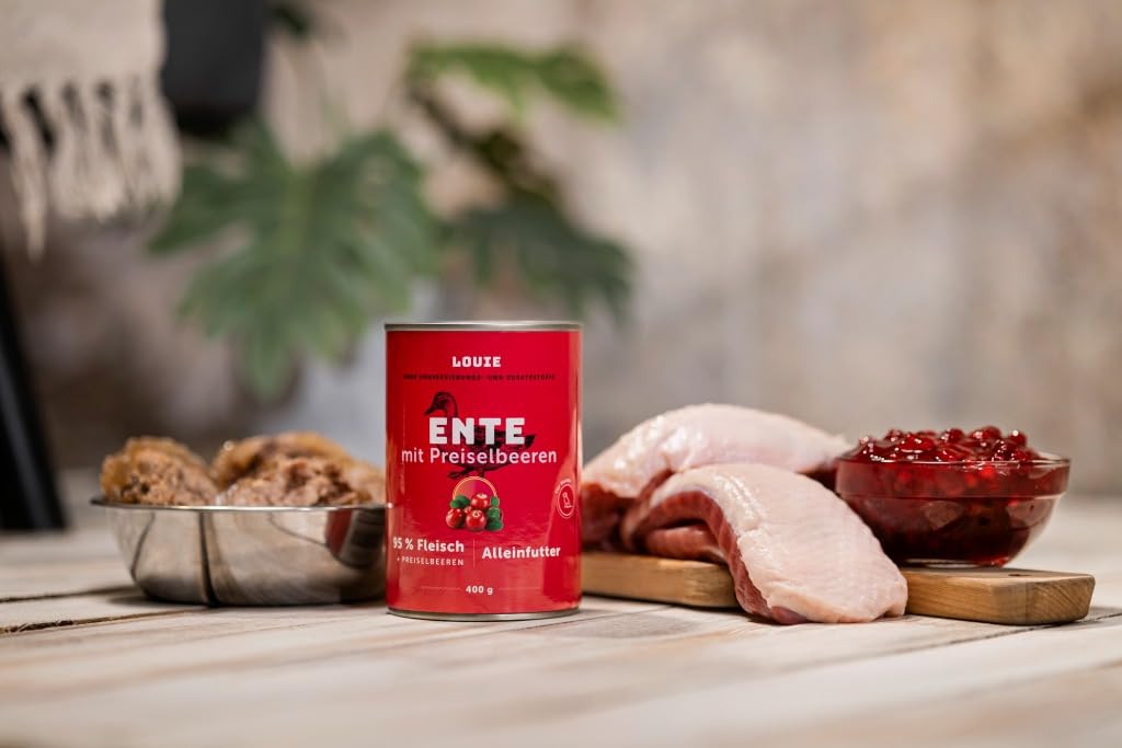 Hundefutter Rind Mhre LOUIE Hunde Nassfutter Rind & Mhre - 95% Fleisch  1200g LOUIE Rind Mhre