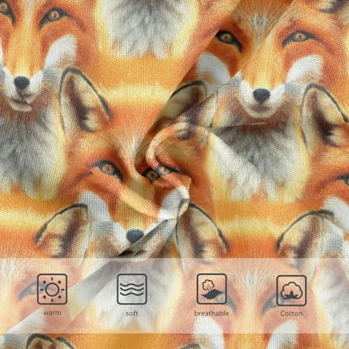 Toddler Underwear Floral 2t Cotton Panties for Girl Artistic Briefs Girls Undies Cute Fox Orange Animal3